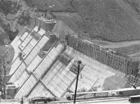 Betonová přehrada Křímov nad Chomutovem - 1957